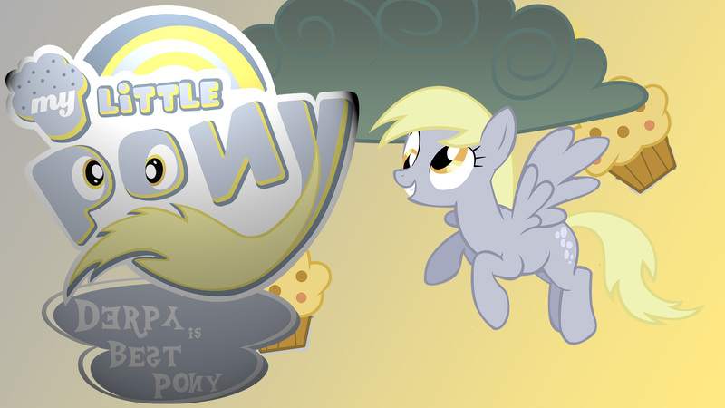 Size: 1920x1080 | Tagged: safe, artist:barrfind, artist:sierraex, derpibooru import, edit, derpy hooves, pegasus, pony, best pony, emblem, female, logo, mare, muffin, vector, wallpaper, wallpaper edit