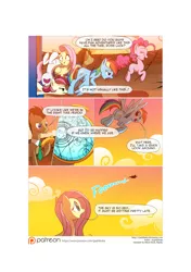 Size: 3541x5016 | Tagged: safe, artist:gashiboka, derpibooru import, doctor whooves, fluttershy, pinkie pie, rainbow dash, rarity, roseluck, time turner, pony, comic:recall the time of no return, comic, male, patreon, patreon logo, stallion