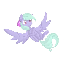 Size: 2002x1884 | Tagged: safe, artist:xsidera, derpibooru import, flitter, pegasus, pony, colored pupils, cute, female, flitterbetes, mare, on back, simple background, smiling, solo, spread wings, transparent background, wing fluff