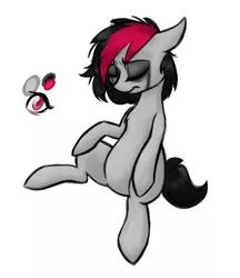 Size: 1250x1450 | Tagged: artist:hippykat13, crying, depressed, derpibooru import, emo, makeup, /mlp/, oc, oc:miss eri, sad, safe, sitting, slouching, solo, unofficial characters only