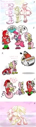 Size: 1200x4250 | Tagged: absurd resolution, amy rose, anthro, artist:hoshinousagi, beach, black eye, blushing, bruised, chibi, crossover, crying, cute, dancing, derpibooru import, doctor eggman, eggmobile, eye contact, eyes closed, floppy ears, fluttershy, frown, glare, gritted teeth, hug, injured, knuckles the echidna, open mouth, pictogram, pinkie pie, power ponies, prone, question mark, rabbit, saddle rager, safe, scene parody, shivering, shyabetes, smiling, sonic boom, sonicified, sonic the hedgehog (series), speech bubble, steven universe, sweaters for penguins, wide eyes, wink, winter, yelling