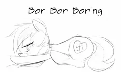 Size: 1556x932 | Tagged: safe, artist:randy, derpibooru import, oc, oc:aryanne, unofficial characters only, earth pony, pony, bedroom eyes, black and white, bored, floor, grayscale, heart, looking away, monochrome, nazi, prone, sketch, solo, spread legs, swastika, text