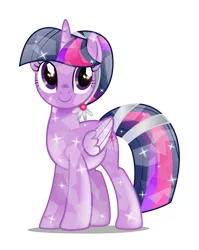 Size: 3154x3958 | Tagged: artist:infinitewarlock, crystallized, crystal twilight, derpibooru import, race swap, safe, simple background, solo, transparent background, twilight sparkle, twilight sparkle (alicorn), vector