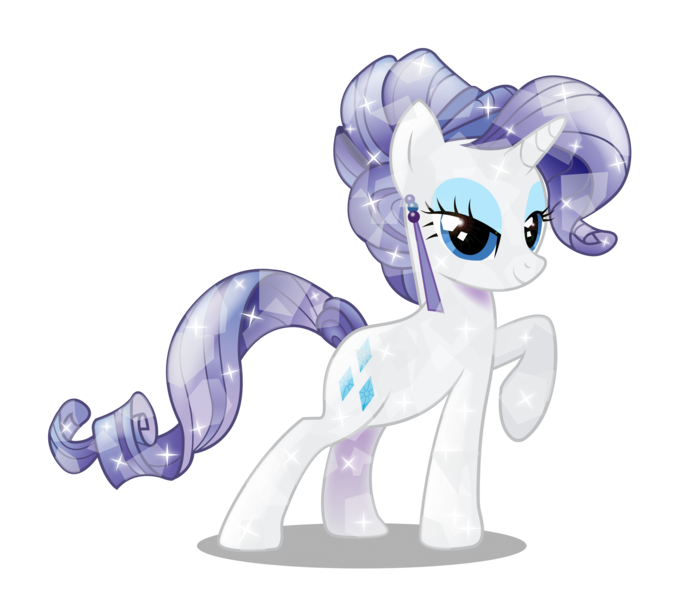 Size: 3758x3321 | Tagged: artist:infinitewarlock, crystallized, crystal rarity, derpibooru import, race swap, rarity, safe, simple background, solo, transparent background, vector