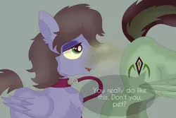 Size: 1500x1000 | Tagged: suggestive, artist:sketchyponarts, derpibooru import, oc, oc:midnight cloud, oc:sweet sound, unofficial characters only, pegasus, pony, big ears, chest fluff, collar, cutie mark, ear fluff, eyeshadow, face fart, fart, fart fetish, femboy, gas, gay, happy, leash, long mane, long tail, makeup, male, males only, musk, musk hypnosis, open mouth, ponysona, raised tail, simple background, smelling, smelly, smiling, sniffing, speech bubble, teasing, text, visible stench