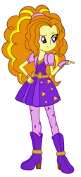 Size: 3400x7400 | Tagged: safe, artist:mixiepie, derpibooru import, adagio dazzle, human, equestria girls, absurd resolution, alternate universe, clothes, fingerless gloves, gloves, hand on hip, high heel boots, paint tool sai, pointing, raised eyebrow, role reversal, simple background, solo, transparent background