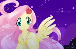 Size: 2564x1664 | Tagged: artist:morgwaine, clothes, derpibooru import, dress, fanfic:bride of discord, fluttershy, safe, solo