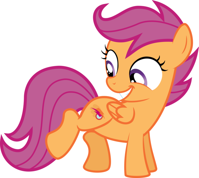 Size: 6468x5796 | Tagged: absurd resolution, artist:dark-samus1, cutie mark, derpibooru import, edit, happy, one bad apple, safe, scootaloo, simple background, solo, .svg available, transparent background, vector, vector edit