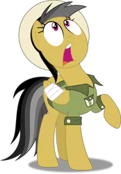 Size: 3486x5000 | Tagged: safe, artist:dashiesparkle, derpibooru import, edit, vector edit, daring do, pegasus, pony, read it and weep, .svg available, absurd resolution, bandage, bandaged wing, clothes, female, full body, hat, looking up, mare, open mouth, ponyscape, simple background, solo, transparent background, vector