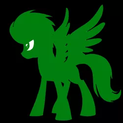Size: 894x894 | Tagged: safe, artist:midicloud, derpibooru import, oc, oc:midnight cloud, unofficial characters only, pegasus, pony, angry, battle stance, determined, long tail, male, minimalist, monochrome, ponysona, simple background, solo, spread wings
