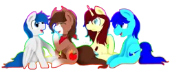 Size: 1024x455 | Tagged: safe, derpibooru import, oc, oc:autumn harvest, oc:forest flute, oc:master valor mccloud, oc:nykkes, unofficial characters only