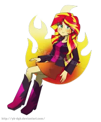 Size: 1531x1847 | Tagged: safe, artist:yk-dgb, derpibooru import, sunset shimmer, equestria girls, simple background, solo, watermark