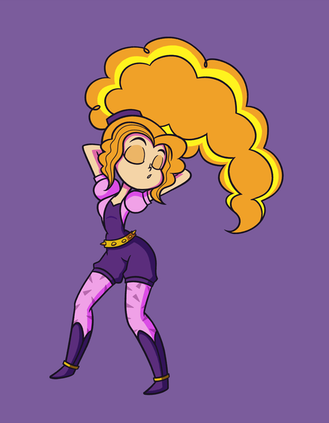 Size: 1050x1350 | Tagged: safe, artist:khuzang, derpibooru import, adagio dazzle, equestria girls, hair flip, solo