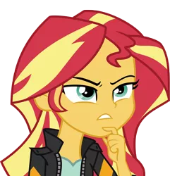 Size: 6680x6928 | Tagged: safe, artist:luckreza8, derpibooru import, sunset shimmer, equestria girls, friendship games, .svg available, absurd resolution, clothes, leather jacket, simple background, solo, transparent background, vector