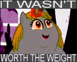 Size: 600x487 | Tagged: canterlot boutique, derpibooru import, fat, incidental pony, meme, safe, whoa nelly, worth the weight