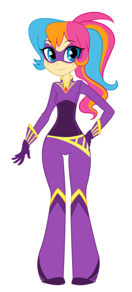 Size: 1189x2623 | Tagged: safe, artist:lolopan, derpibooru import, oc, oc:golden gates, unofficial characters only, equestria girls, babscon, babscon mascots, clothes, costume, equestria girls-ified, reference, simple background, solo, superhero, transparent background