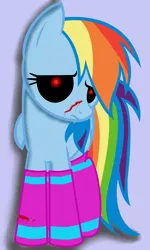 Size: 1600x2667 | Tagged: clothes, cute, derpibooru import, gore, not rainbow dash, oc, rdashi, semi-grimdark, socks, solo, unofficial characters only