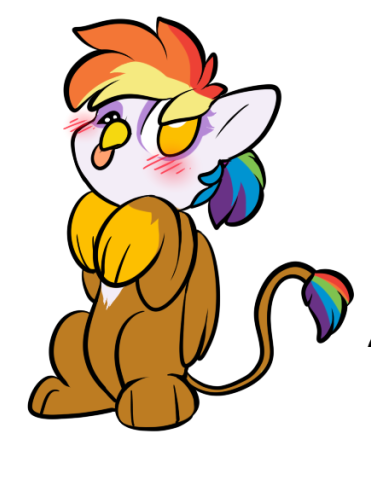 Size: 371x480 | Tagged: safe, artist:noveltmods, derpibooru import, oc, oc:rainbow feather, unofficial characters only, hippogriff, blushing, cute, interspecies offspring, magical lesbian spawn, offspring, parent:gilda, parent:rainbow dash, parents:gildash, solo, tongue out