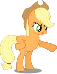 Size: 3888x5000 | Tagged: safe, artist:dashiesparkle, artist:hawk9mm, derpibooru import, applejack, pony, fall weather friends, .svg available, absurd resolution, bipedal, cowboy hat, error, hat, looking down, ponyscape, simple background, solo, standing, stetson, transparent background, vector