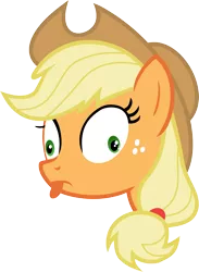 Size: 3035x4135 | Tagged: safe, artist:ragerer, derpibooru import, applejack, pony, :p, silly, silly pony, simple background, solo, tongue out, transparent background, vector