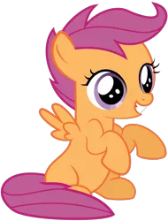 Size: 778x1026 | Tagged: artist:scrapplejack, cute, cutealoo, derpibooru import, safe, scootaloo, simple background, solo, svg, .svg available, transparent background, vector