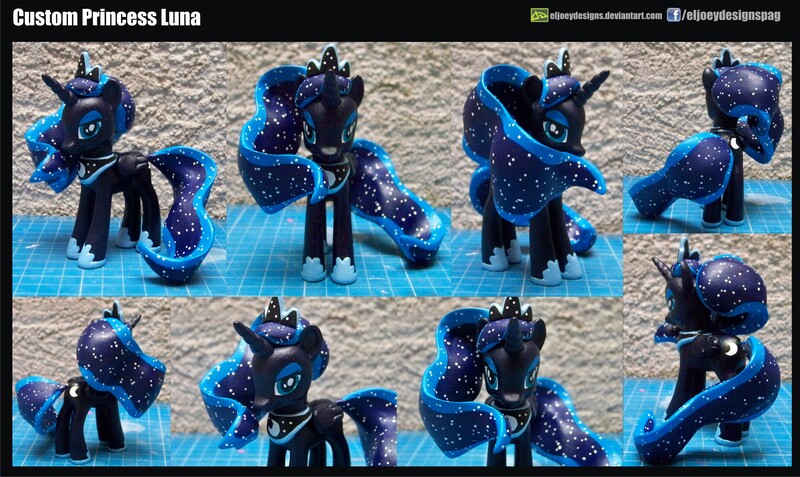 Size: 3726x2220 | Tagged: artist:eljoeydesigns, custom, derpibooru import, princess luna, safe, sculpture, solo, toy