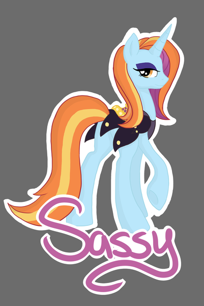 Size: 2990x4476 | Tagged: safe, artist:velocityraptor, derpibooru import, sassy saddles, pony, unicorn, solo