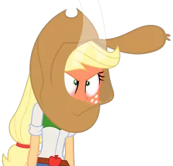 Size: 6000x5753 | Tagged: safe, artist:macs44, derpibooru import, applejack, equestria girls, absurd resolution, angry, simple background, solo, transparent background, vector