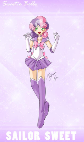 Size: 1693x2850 | Tagged: artist:shinta-girl, clothes, cute, derpibooru import, diasweetes, human, humanized, safe, sailor guardian, sailor moon, skirt, solo, sweetie belle