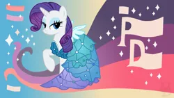 Size: 1920x1080 | Tagged: safe, artist:unnamed-doctor, derpibooru import, rarity, pony, unicorn, canterlot boutique, clothes, dress, dress up, female, mare, outfit catalog, princess dress, solo