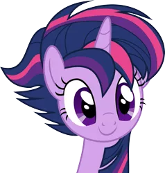 Size: 3143x3306 | Tagged: alicorn, alternate hairstyle, artist:v0jelly, bust, castle sweet castle, cute, derpibooru import, punklight sparkle, safe, simple background, smiling, solo, .svg available, transparent background, twiabetes, twilight sparkle, twilight sparkle (alicorn), vector