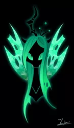 Size: 500x860 | Tagged: artist:ii-art, changeling, changeling queen, crown, derpibooru import, fangs, female, green eyes, jewelry, queen chrysalis, regalia, safe, solo