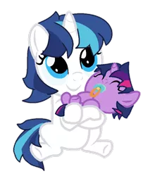 Size: 680x774 | Tagged: safe, artist:arronskull66, derpibooru import, shining armor, twilight sparkle, pony, baby, baby pony, babylight sparkle, brother and sister, cute, dusk shine, duskabetes, foal, gleamibetes, gleaming shield, pacifier, rule 63, rule63betes, weapons-grade cute, younger