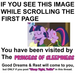 Size: 771x742 | Tagged: safe, derpibooru import, twilight sparkle, twilight sparkle (alicorn), alicorn, pony, 4chan, anonymous, arial, bronybait, comment bait, cute, dream, female, if you see this image while scrolling, mare, meme, princess sleeplight, sleeping, tired