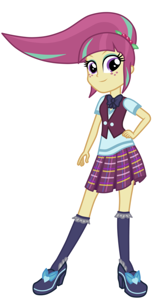 Size: 3500x6815 | Tagged: safe, artist:mixiepie, derpibooru import, sour sweet, equestria girls, friendship games, absurd resolution, bowtie, clothes, crystal prep academy, crystal prep academy uniform, crystal prep shadowbolts, cute, happy, looking at you, paint tool sai, pleated skirt, school uniform, simple background, skirt, smiling, solo, sourbetes, transparent background, vector