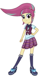 Size: 3500x6815 | Tagged: safe, artist:mixiepie, derpibooru import, sour sweet, equestria girls, friendship games, absurd resolution, bowtie, clothes, crystal prep academy, crystal prep academy uniform, crystal prep shadowbolts, cute, happy, looking at you, paint tool sai, pleated skirt, school uniform, simple background, skirt, smiling, solo, sourbetes, transparent background, vector