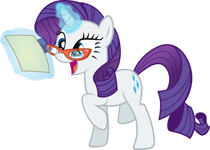 Size: 6000x4290 | Tagged: absurd resolution, artist:slb94, canterlot boutique, derpibooru import, excited, happy pony, magic, rarity, reading, safe, simple background, solo, transparent background, vector