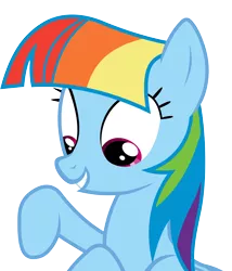 Size: 6000x7000 | Tagged: safe, artist:anonimowybrony, derpibooru import, edit, vector edit, rainbow dash, pony, the lost treasure of griffonstone, .svg available, absurd resolution, cute, dashabetes, female, impersonating, inkscape, looking down, mane swap, manebow sparkle, mare, simple background, solo, transparent background, vector