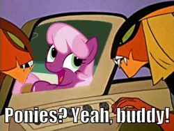 Size: 400x301 | Tagged: awesome face, brak, brony, cheerilee, derpibooru import, hanna barbera, image macro, meme, safe, sisto, space ghost, space ghost coast to coast, the brak show, time for ponies