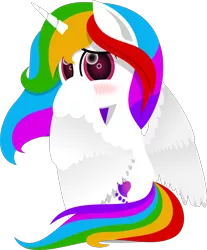 Size: 1662x2007 | Tagged: safe, artist:zacatron94, derpibooru import, oc, oc:shining star, unofficial characters only, alicorn, pony, alicorn oc, blushing, lineless, shy, solo