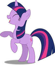 Size: 4265x5000 | Tagged: safe, artist:dashiesparkle, derpibooru import, twilight sparkle, unicorn, party of one, .svg available, absurd resolution, eyes closed, open mouth, rearing, simple background, solo, transparent background, unicorn twilight, vector