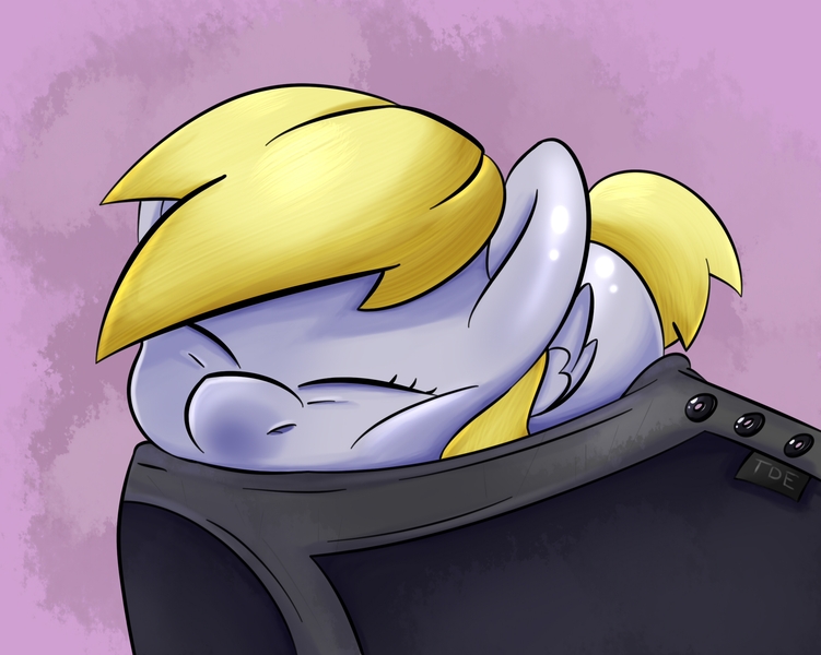 Size: 2486x1986 | Tagged: safe, artist:thederpyenthusiast, derpibooru import, derpy hooves, pegasus, pony, behaving like a cat, characters inside shoes, cute, derpabetes, eyes closed, female, mare, micro, shoes, sleeping, solo, squishy cheeks, weapons-grade cute