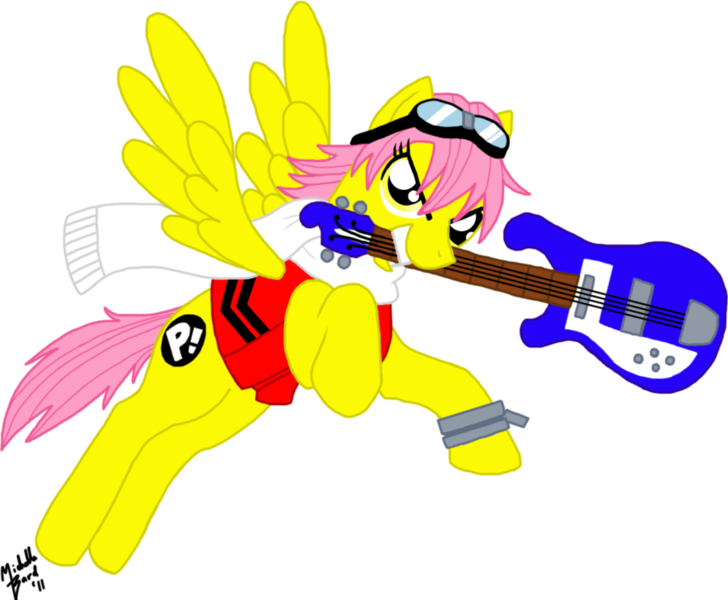 Size: 900x742 | Tagged: artist needed, derpibooru import, flcl, guitar, haruhara haruko, ponified, safe