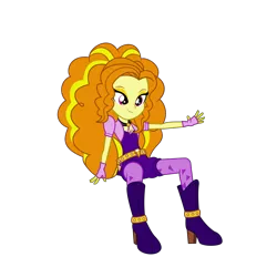 Size: 7607x7046 | Tagged: safe, artist:mit-boy, derpibooru import, adagio dazzle, equestria girls, rainbow rocks, absurd resolution, amulet, boots, clothes, happy, high heel boots, necklace, shoes, simple background, sitting, solo, svg, transparent background, vector