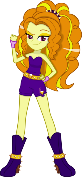 Size: 2965x6372 | Tagged: safe, artist:mit-boy, derpibooru import, edit, vector edit, adagio dazzle, equestria girls, rainbow rocks, absurd resolution, boots, clothes, diamonds, dominant, fingerless gloves, fist, gloves, hand on hip, high heel boots, looking at you, music notes, raised eyebrow, sassy, shoes, simple background, solo, spikes, transparent background, vector