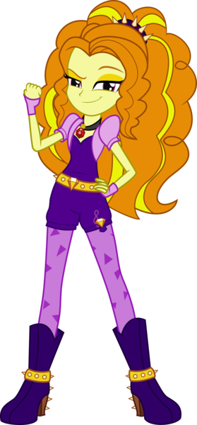 Size: 3215x6909 | Tagged: safe, artist:mit-boy, derpibooru import, adagio dazzle, equestria girls, rainbow rocks, absurd resolution, amulet, boots, clothes, diamonds, dominant, fingerless gloves, fist, gloves, hand on hip, high heel boots, looking at you, music notes, necklace, raised eyebrow, shoes, simple background, solo, spikes, transparent background, vector