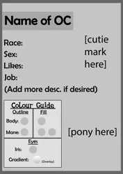 Size: 752x1063 | Tagged: artist:phinpie, derpibooru import, monochrome, reference sheet, safe, template