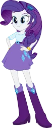 Size: 3376x8192 | Tagged: safe, artist:mewtwo-ex, derpibooru import, rarity, equestria girls, .ai available, absurd resolution, boots, clothes, hand on hip, long hair, simple background, skirt, solo, transparent background, vector, wristband