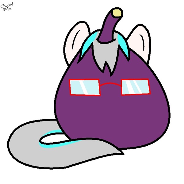Size: 750x750 | Tagged: safe, derpibooru import, ponified, object pony, original species, pony, fig, fruit, glasses, ms paint, op is a fig, silly, solo, stupidity