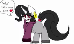 Size: 1024x614 | Tagged: safe, artist:chillywilly, derpibooru import, oc, oc:deli dawn, unofficial characters only, pony, unicorn, clothes, earring, freckles, hoodie, piercing, sweatpants, talking to viewer
